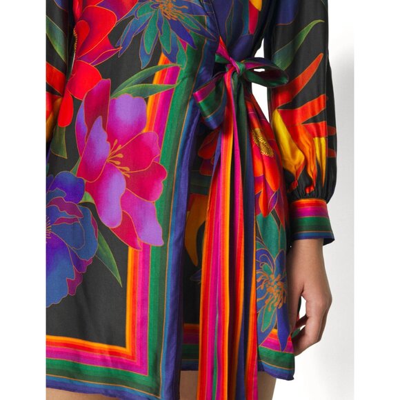 NWT Farm Rio FLOWER SEASON SCARF WRAP MINI DRESS - Day dress - Picture 8 of 12